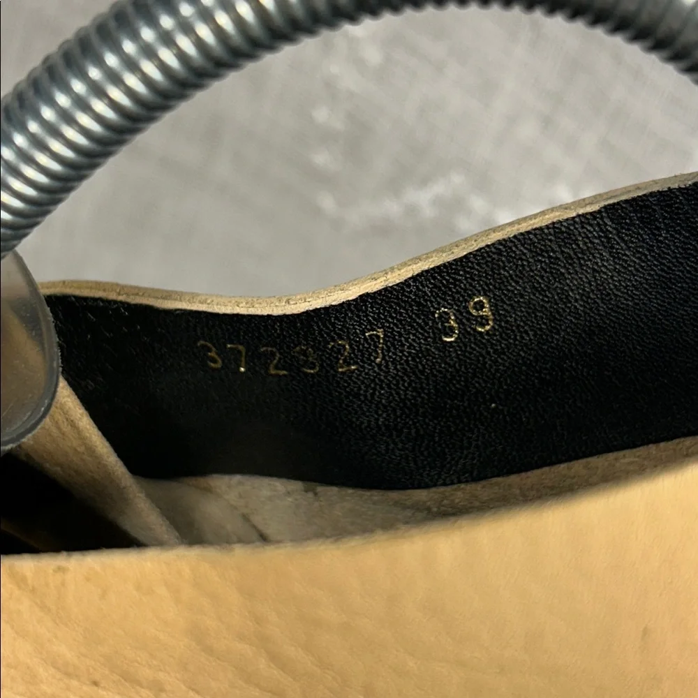Balenciaga leather platform hidden heeled shoes sling back